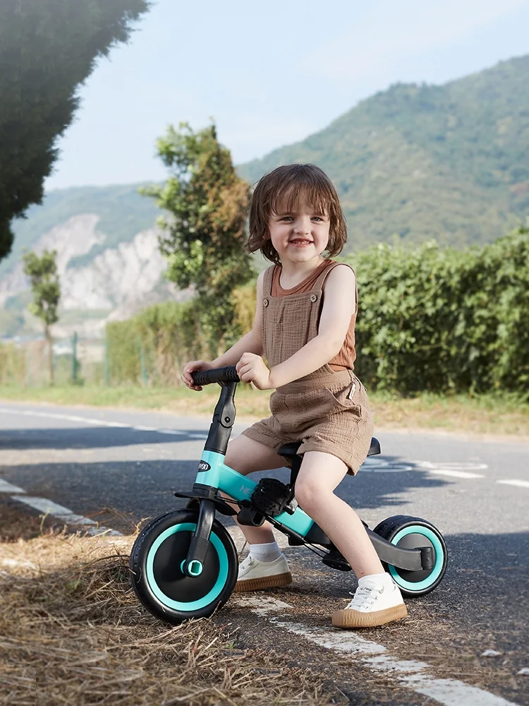 newyoo TR008 5-in-1 Toddler Tricycle with Push Handle, Converts to Balance Bike for 1-3 Year Old, Khaki - Image 13