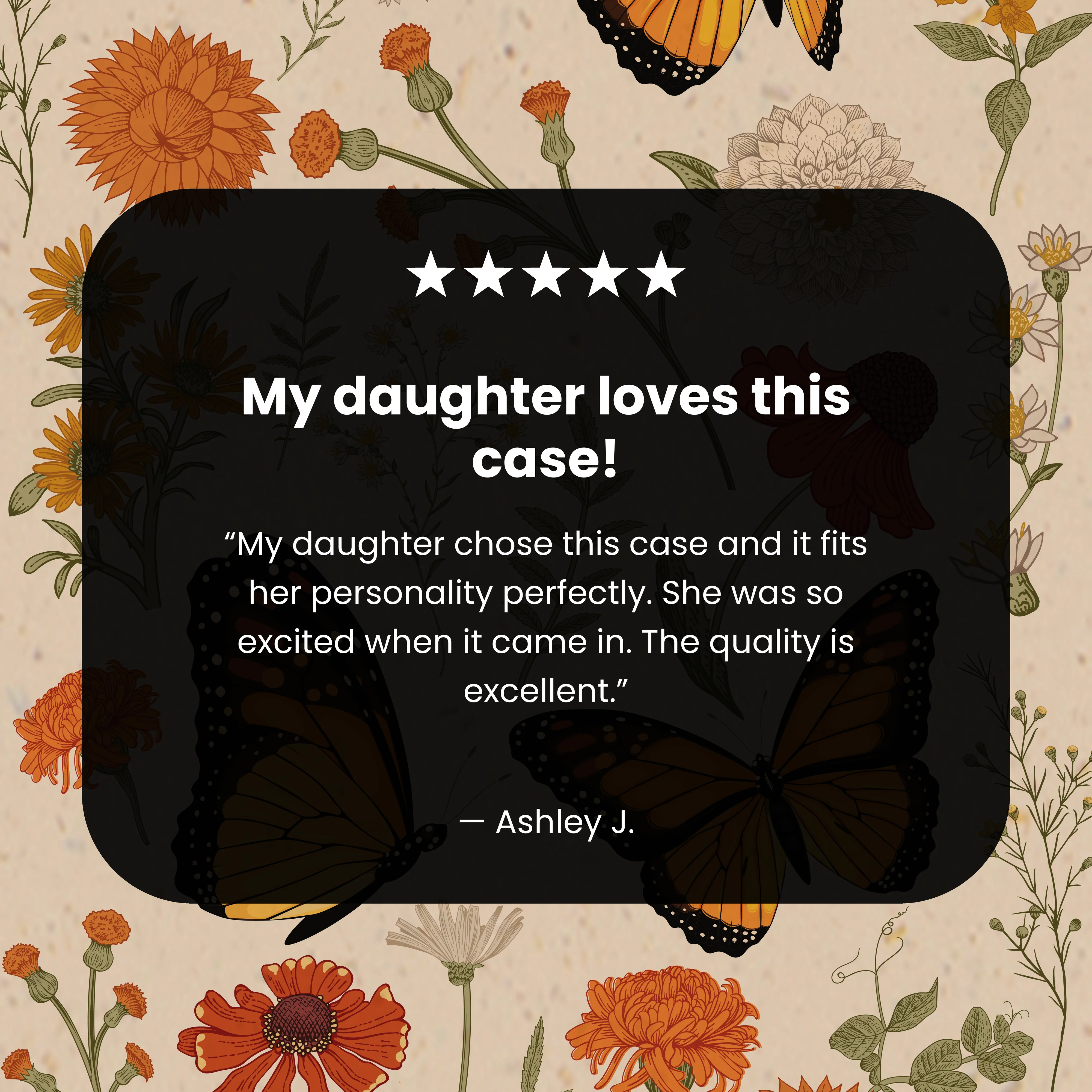 Seashell Monarch Butterfly iPhone 17 Case