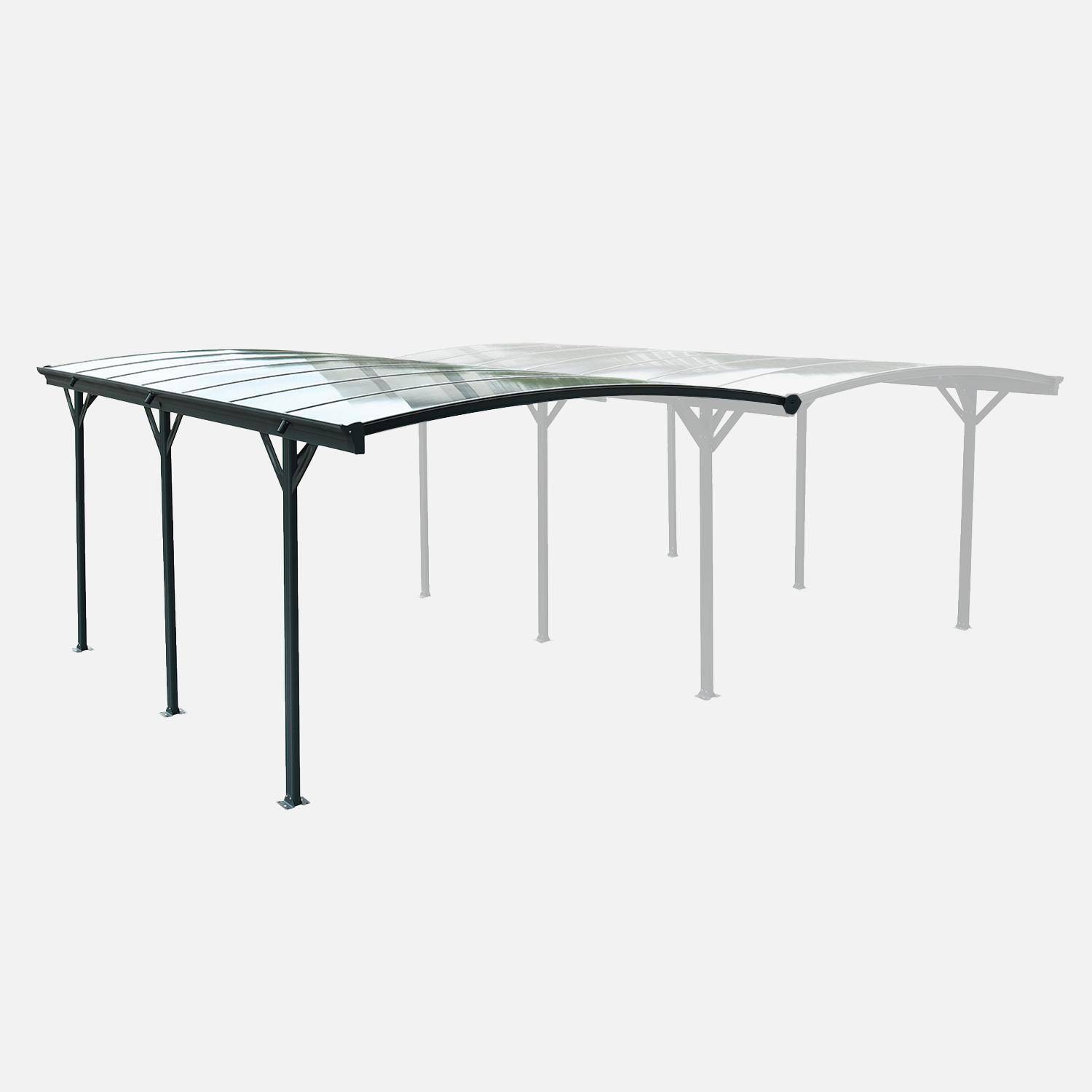 Extensión para Le mans - Cochera con techo de aluminio y policarbonato 15m²