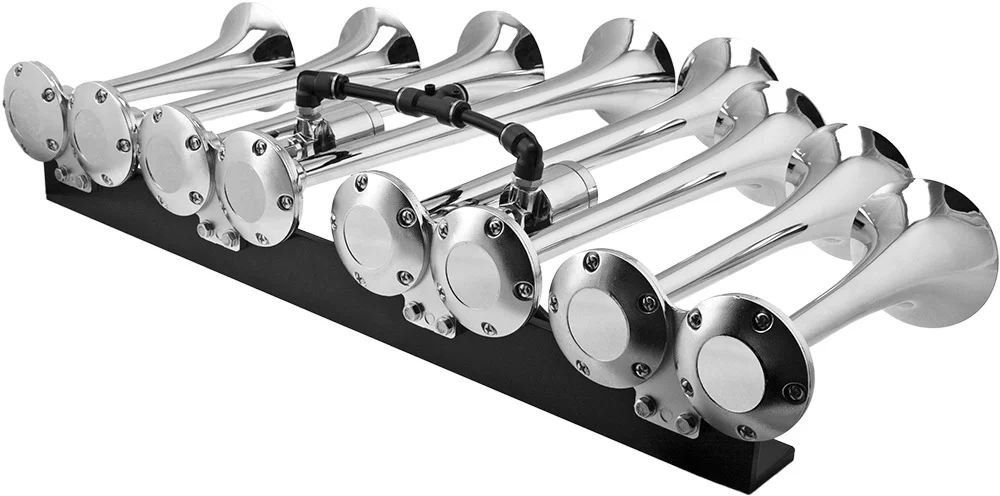 Vixen Horns OCTOPOD Train Horn Kit for Trucks/Car/Semi. Complete Onboard System- 200psi Air Compressor, 3 Gallon Tank, 8 Trumpets. Super Loud dB. Fits Vehicles like Pickup/Jeep/RV 12v VXO8330/8124XC - Image 4