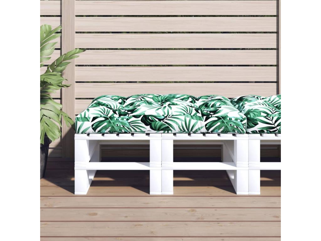 Cojín de asiento de jardín de tela verde 120x80x12 cm