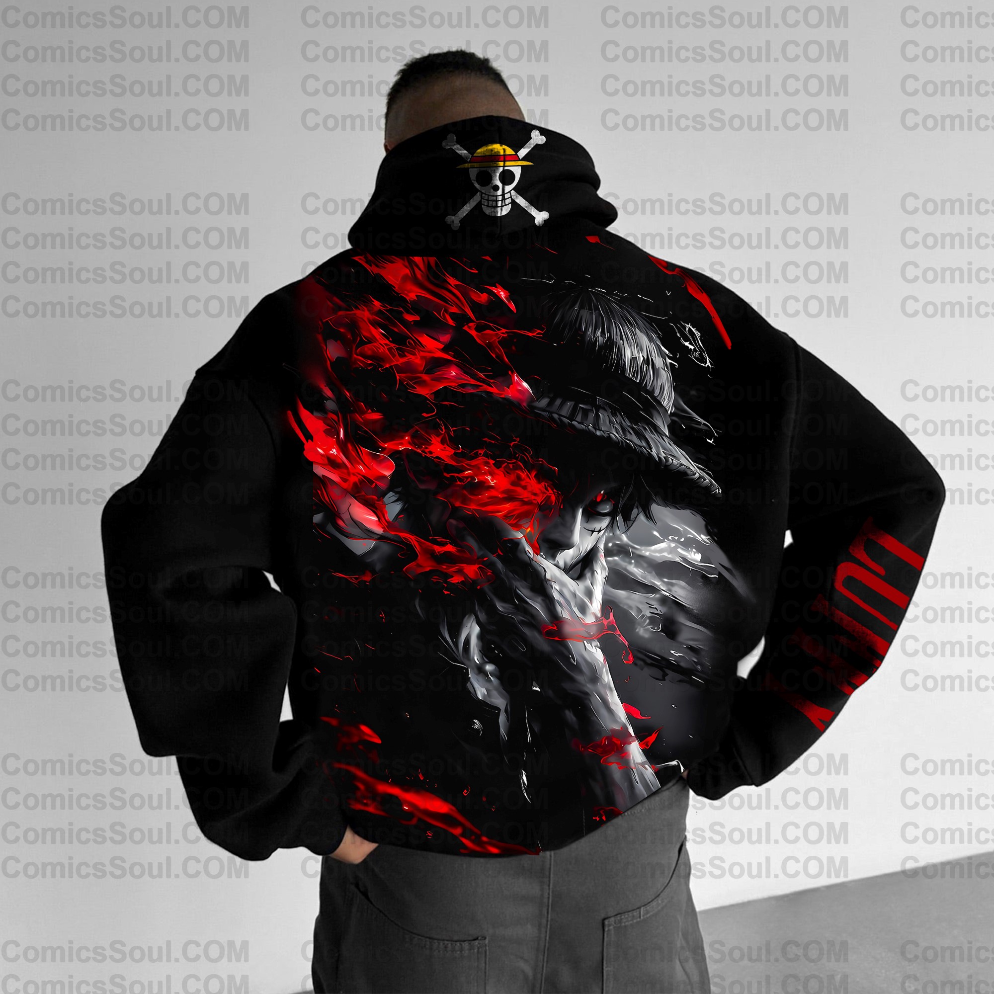 Unisex Anime Print  Casual Oversized Hoodie