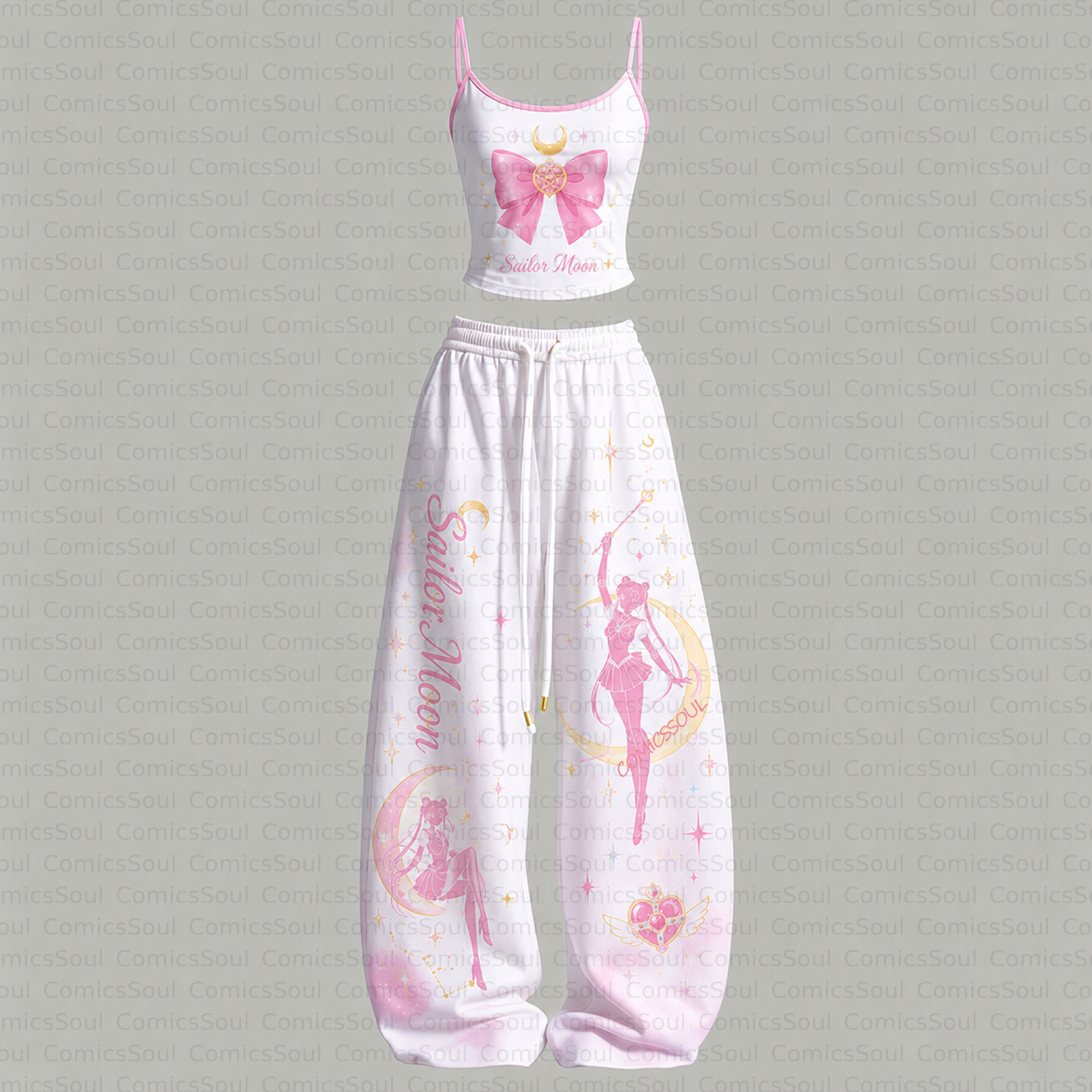 Sailor Moon Top & Elasticated Trousers Two-Piece Set