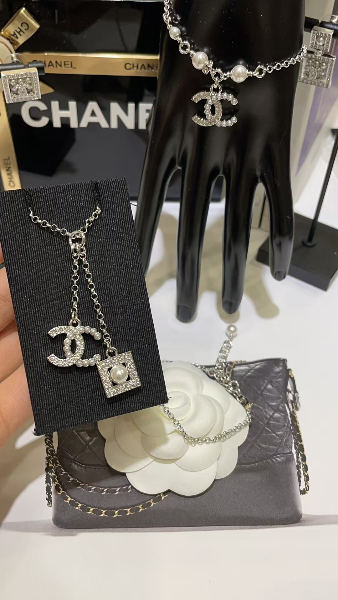 Chanel Two Pendants Drop Y Necklace - Original Replica Club