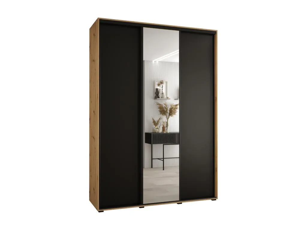 ARMARIO Hogarmini 3 DE PUERTAS CORREDERAS 235.2/170/60 3 puertas (Artisan/Negro/Negro) 36962owbl