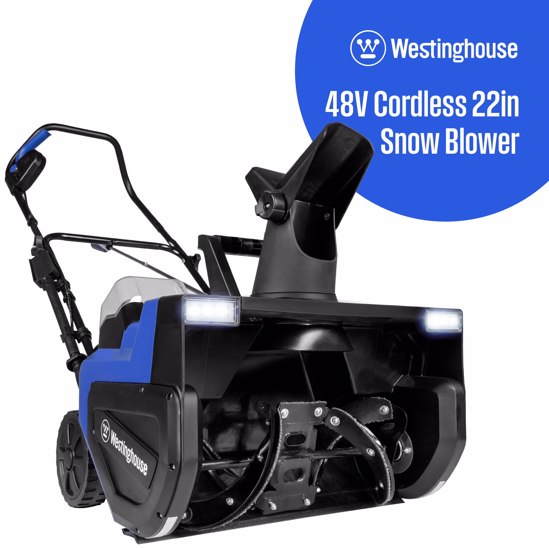 Westinghouse Wsnow22t 48V Cordless Snow Blower 22 in Tool, Steel Auger, Brushless Motor, 25ft Throwing Distance, Plows 840 lb/Min, Compatible with Snow Joe Batteries (Battery Charger Not Included)