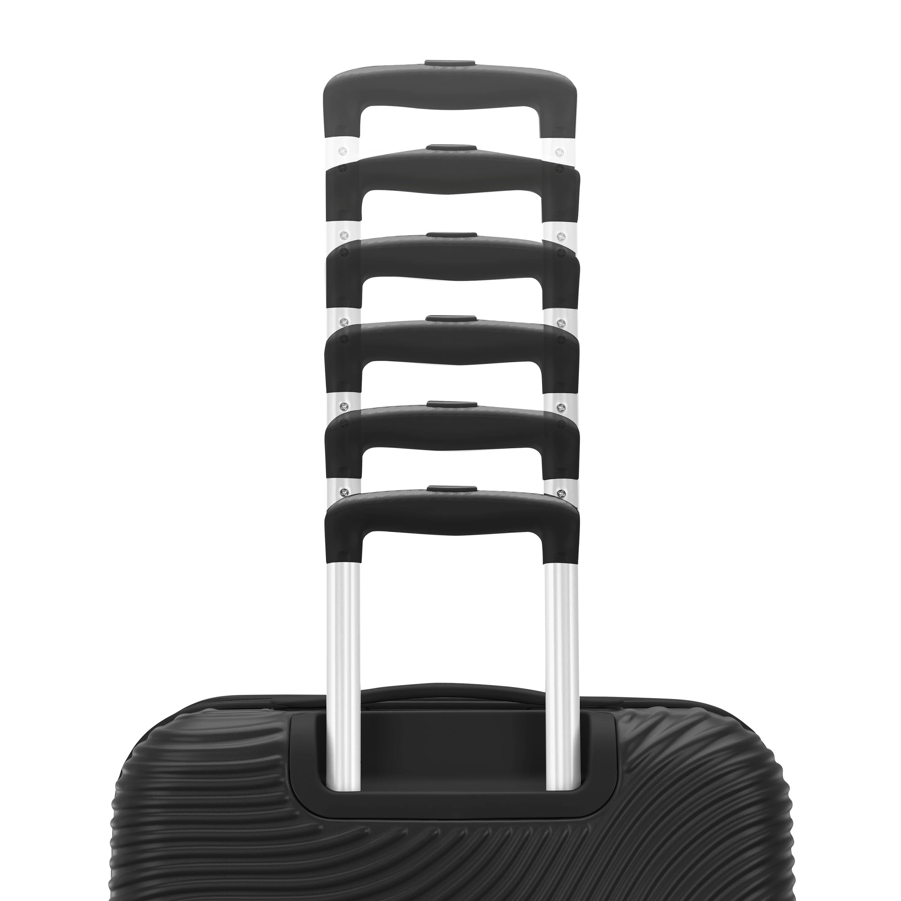 American Tourister Color Waves Large Checked Suitcase with Spinner Wheels - Black - Image 5