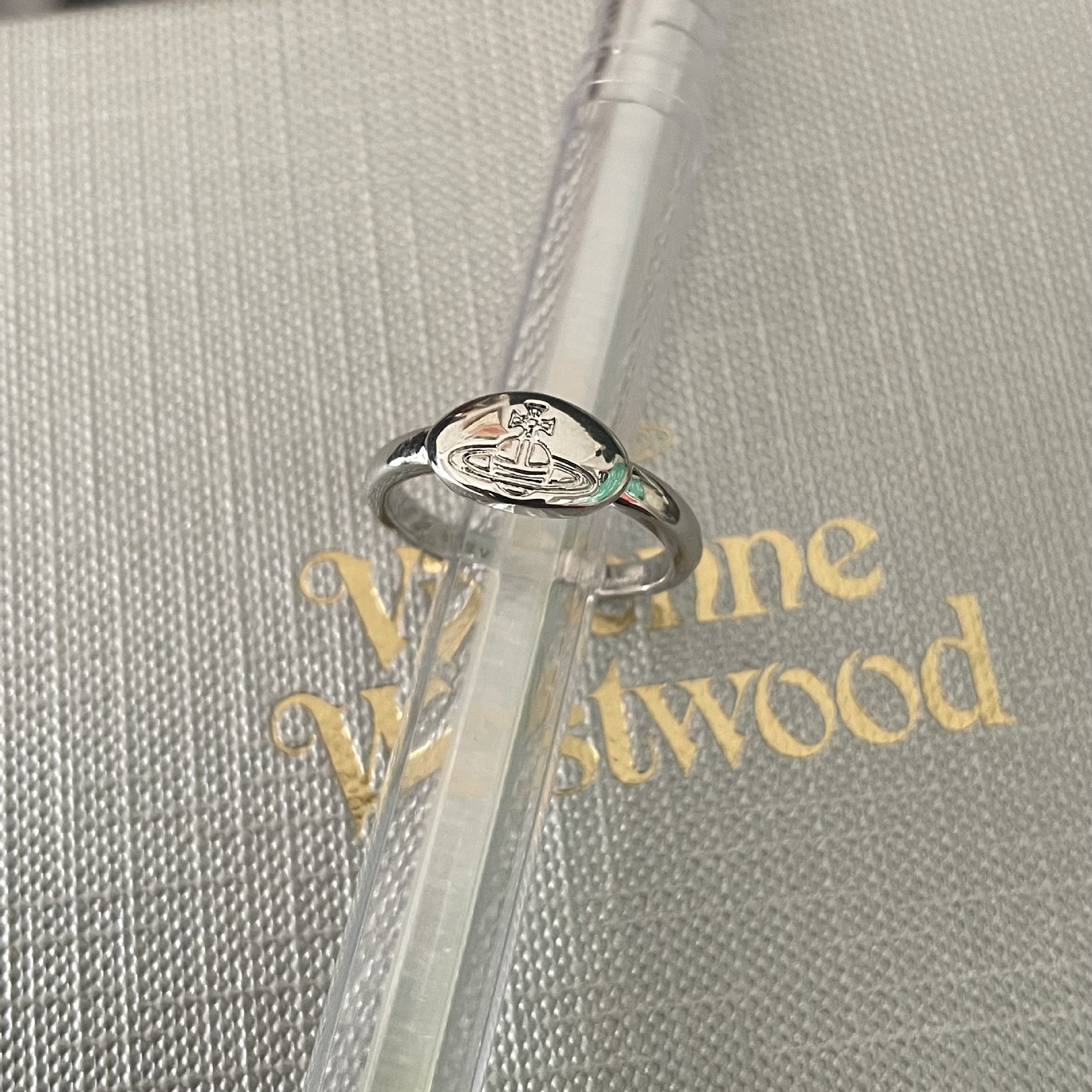 Vivienne Westwood Debossed Stamped Saturn Ring - Original Replica Club
