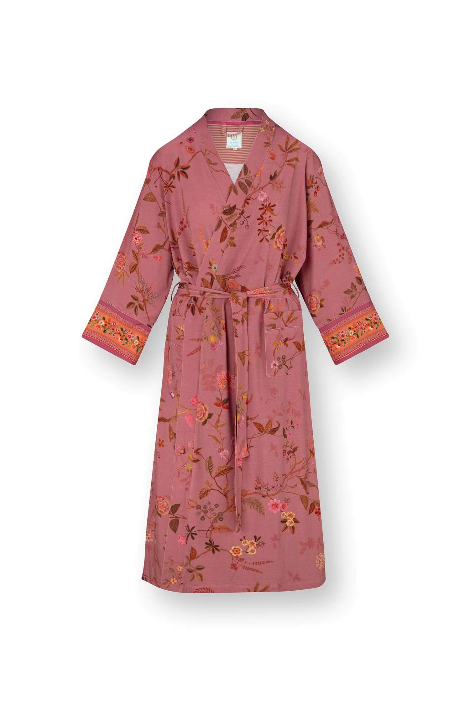 Noa Kimono Bodhi Flower Dark Pink