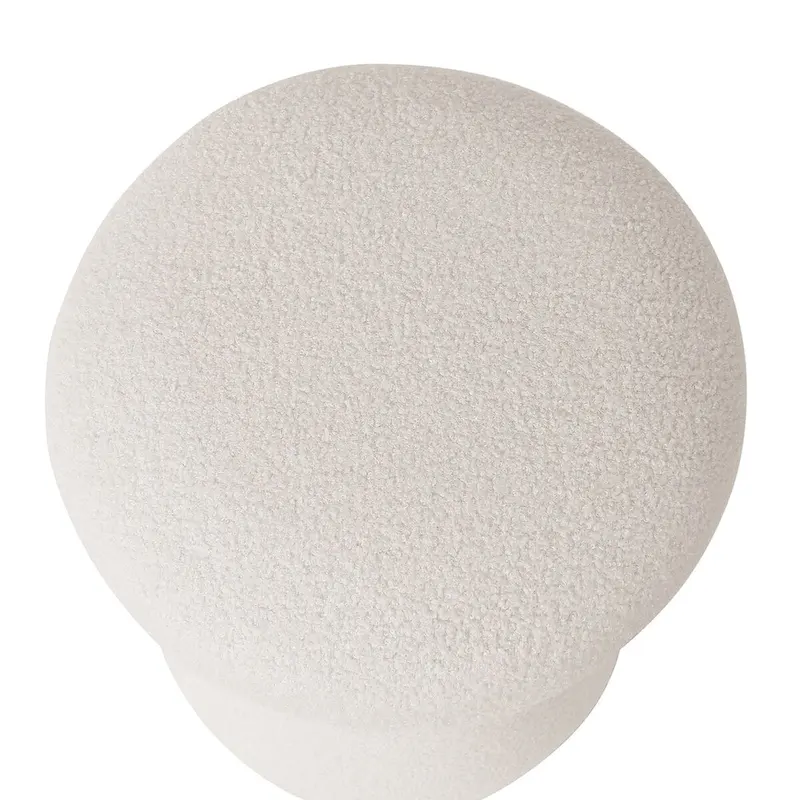 Adeco Large Soft Mushroom Ottoman - Versatile Foot Stool for Living Room and Bedroom