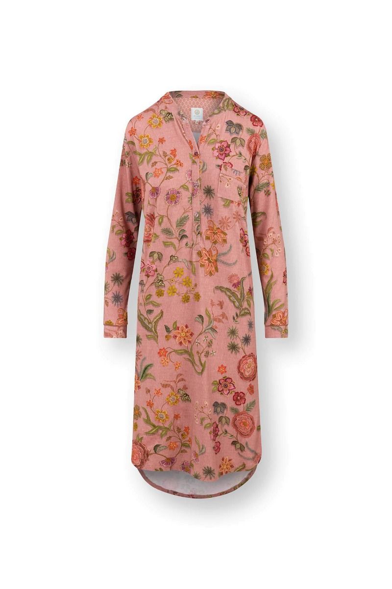 Diogo Long Sleeve Nightdress Coco Flower Coral