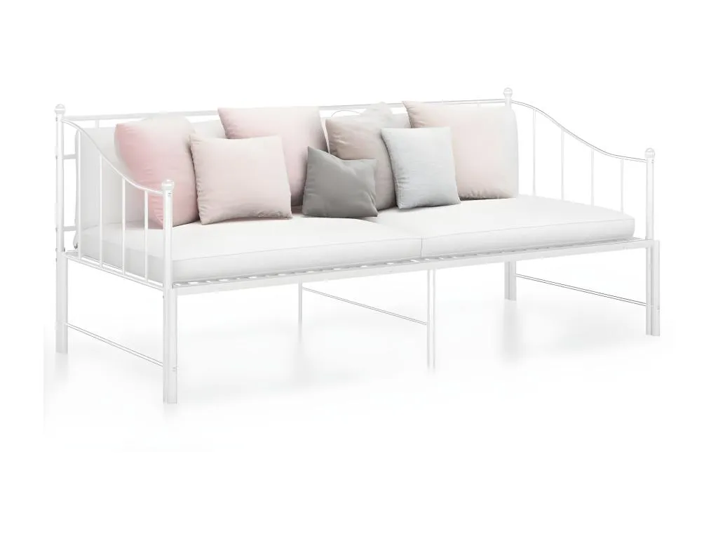 Estructura de sofá cama extraíble de Decoencanto blanco 90x200 cm