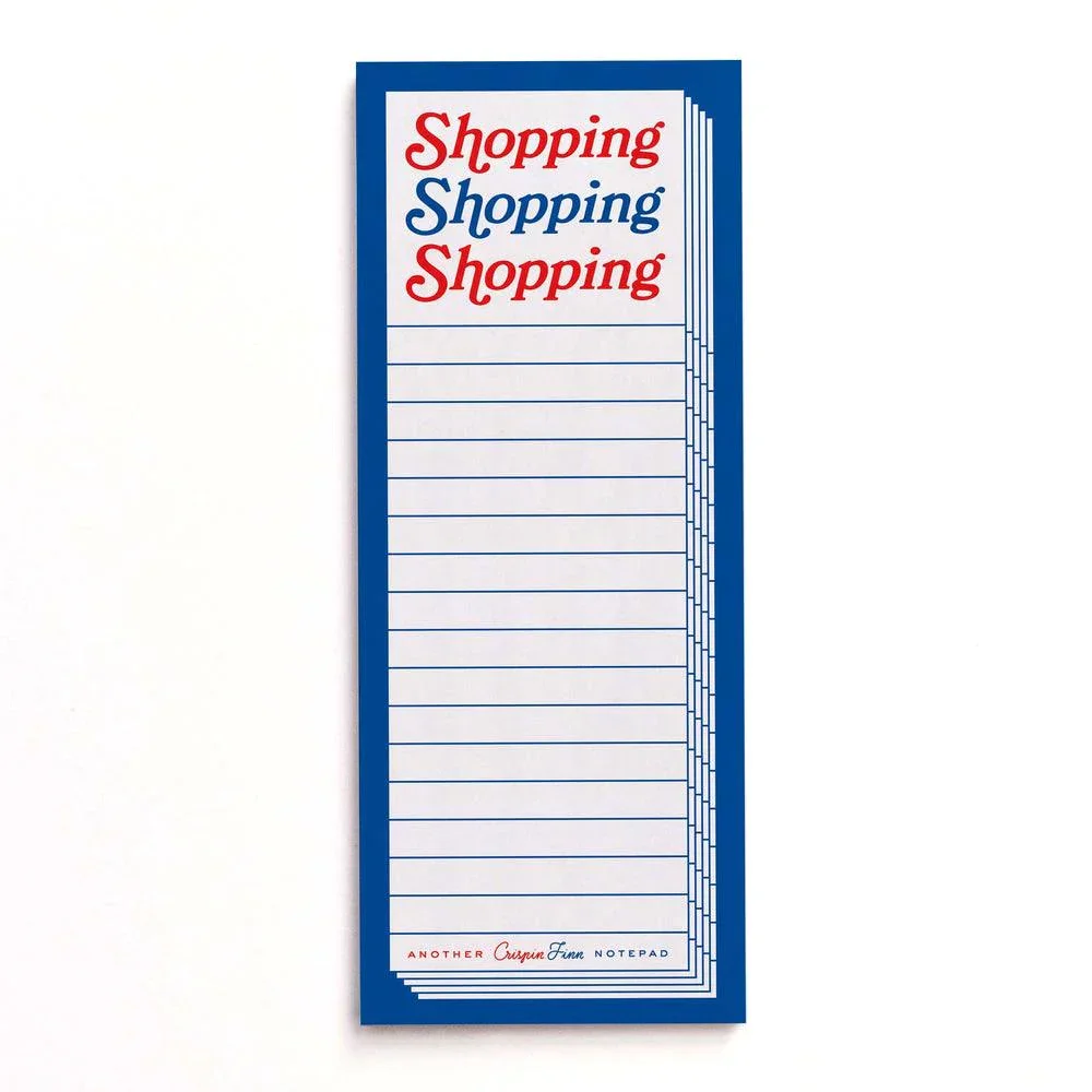 Crispin Finn Shopping Shopping Shopping Note Pad