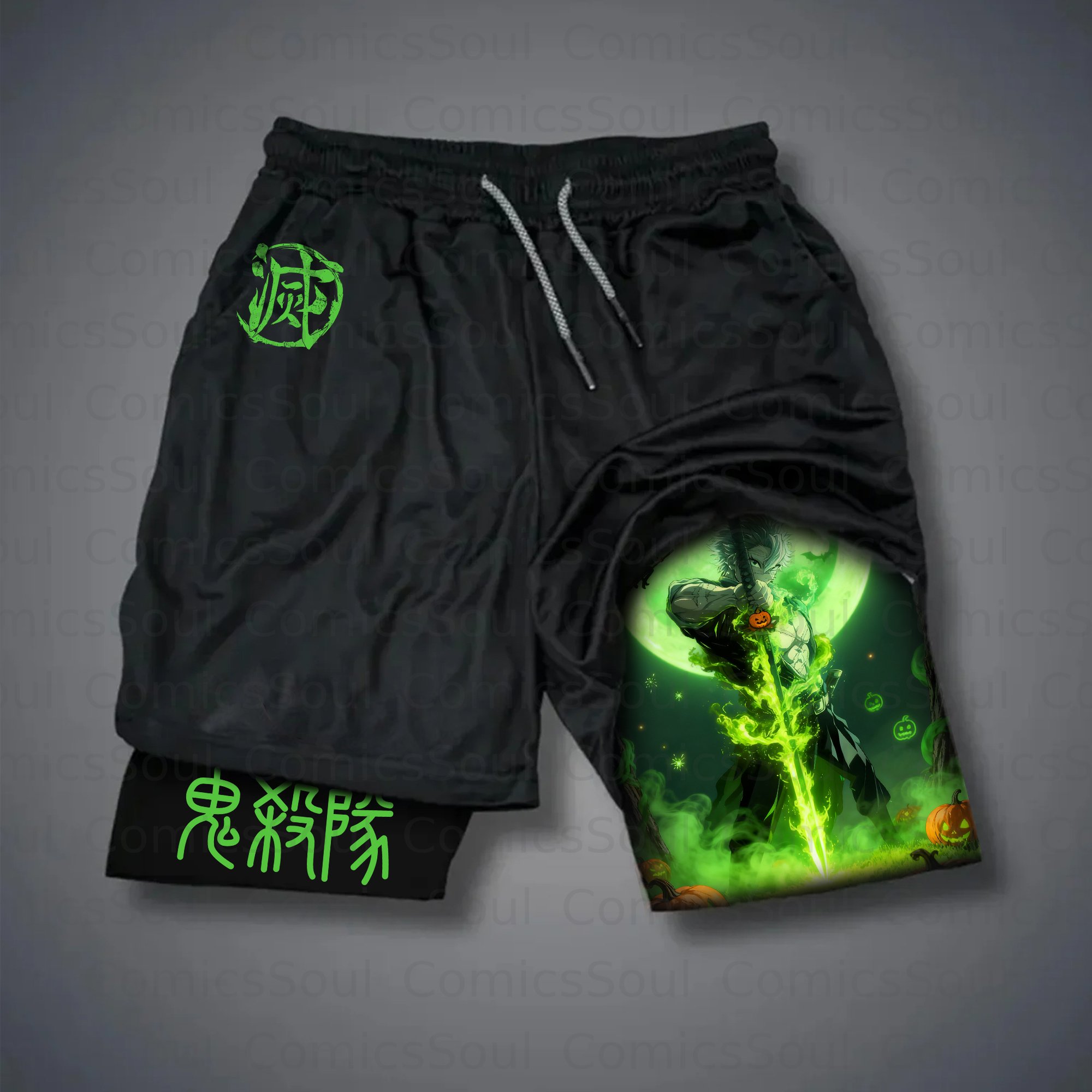 Unisex Casual Halloween Anime Streetwear Shorts