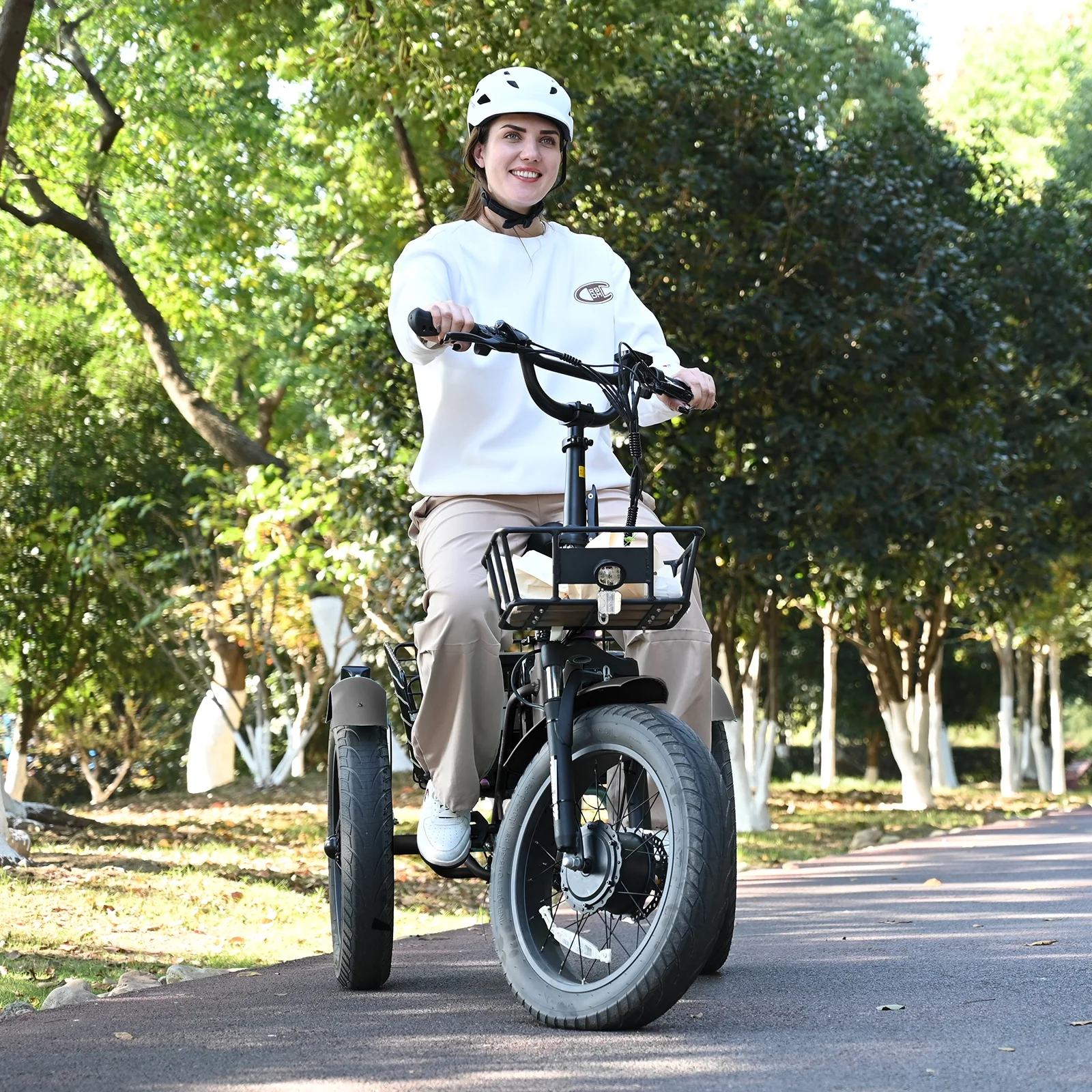20" x 4" Fat Tire Electric Tricycle for Adult, 7 Speeds Electric Trike 48V 500W Motorized Tricycle , Electric Three Wheels Bicycle for Senior, Aluminum Frame & Rear Basket ,16mph - Image 35