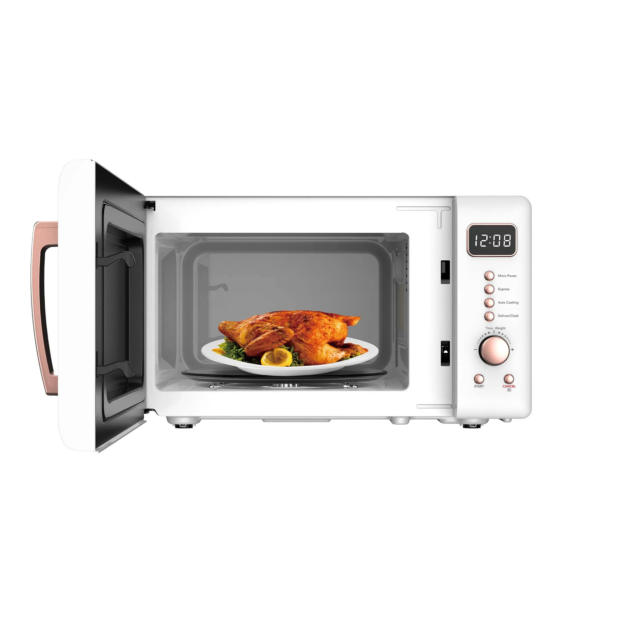 Frigidaire 0.7 Cu. Ft. Retro Countertop Microwave Oven, Black and Gold - Image 13