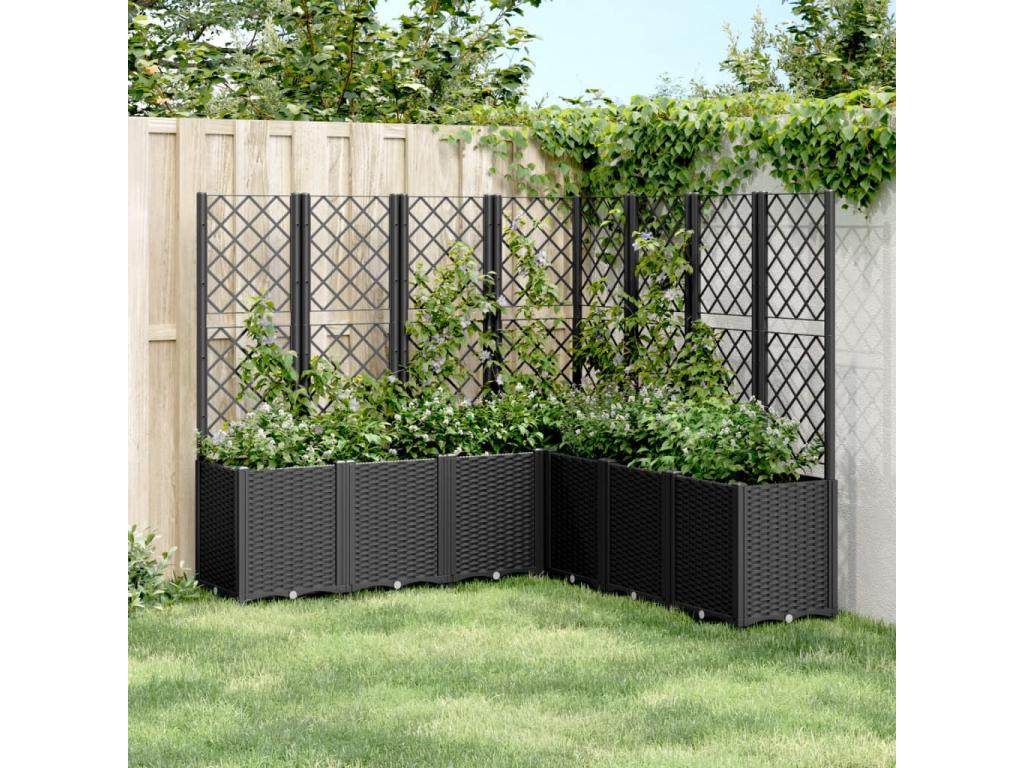 Con Decoratodo nrejado PP negro 160x160x140 cm