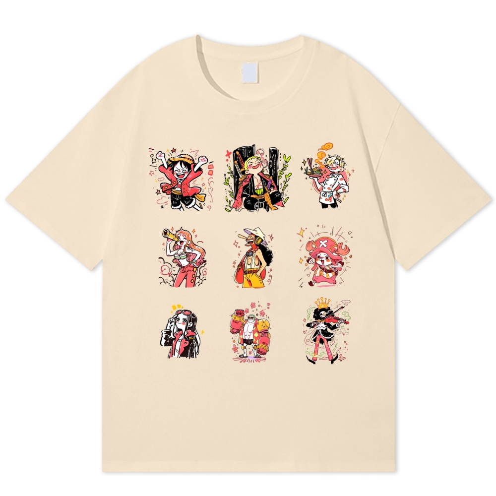 One Piece Unisex Round Neck Anime T-shirt