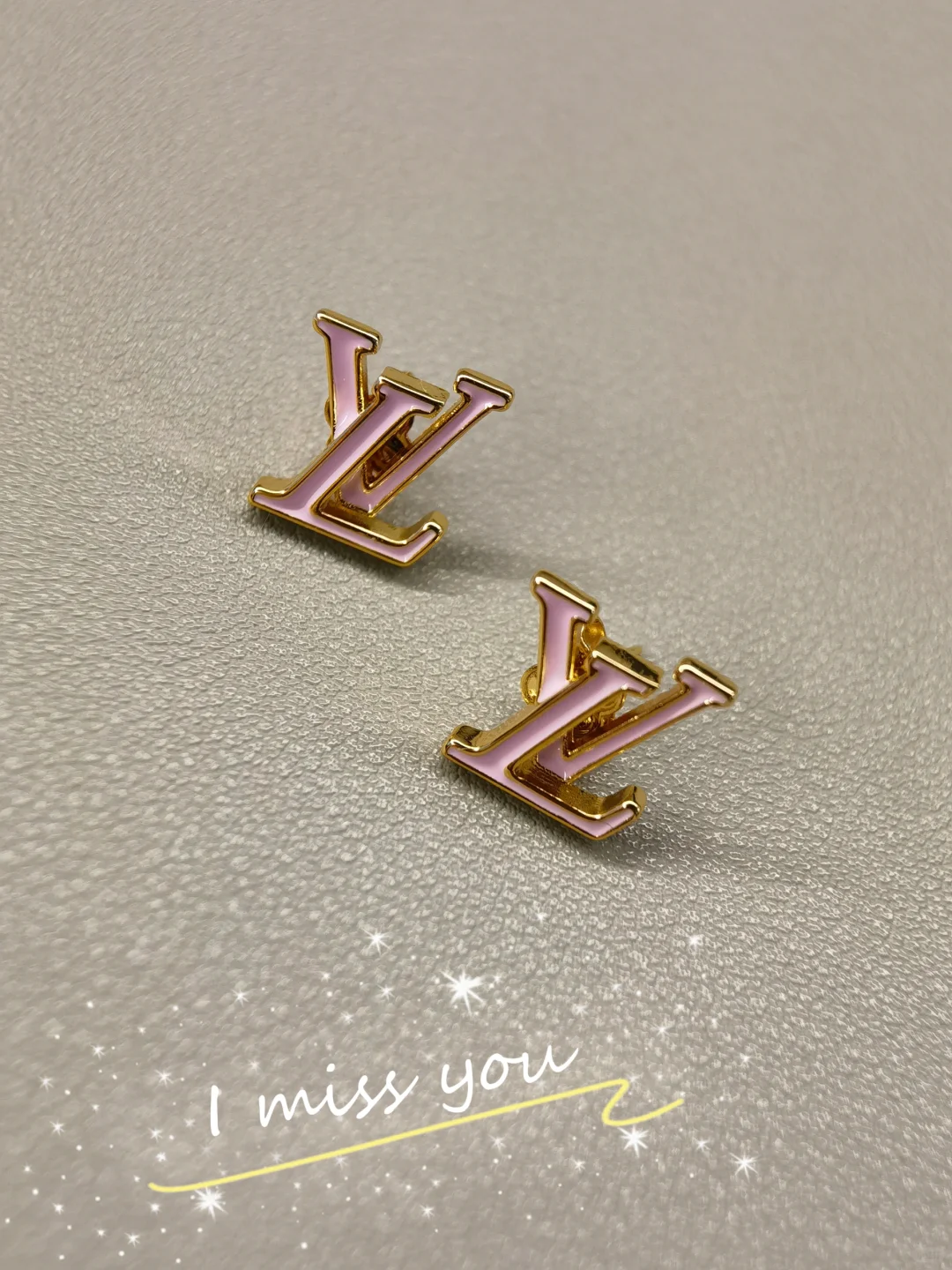 Louis Vuitton Pink LV Letter Earrings - Original Replica Club