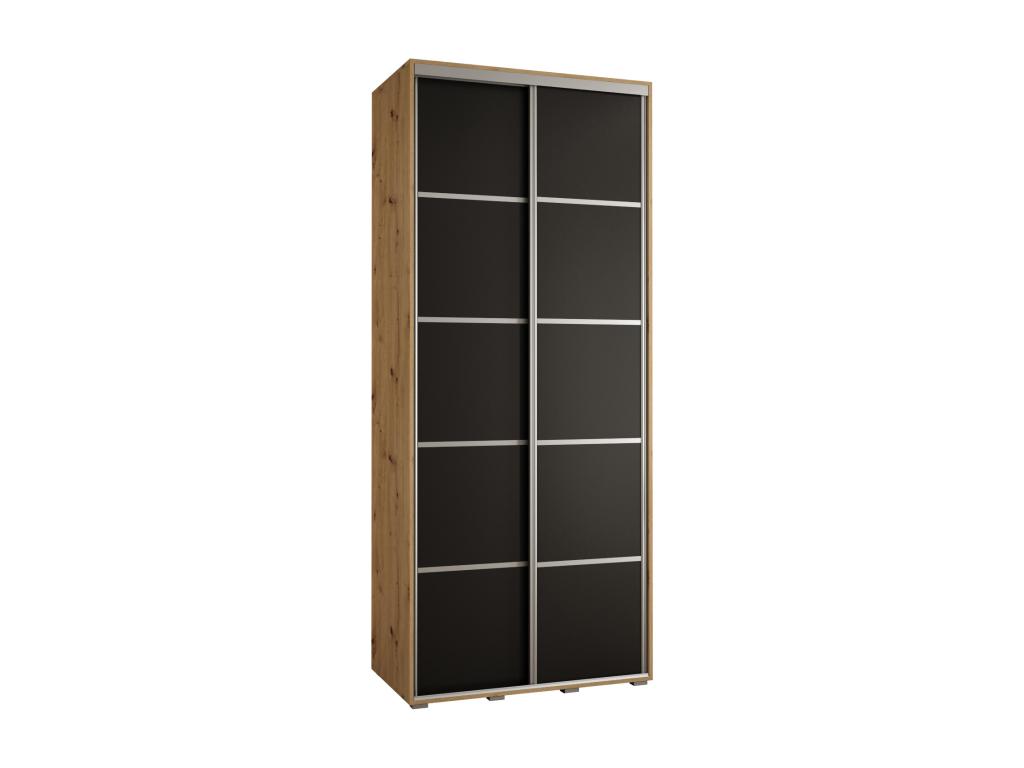 ARMARIO Nestleare 4 DE PUERTAS CORREDERAS 235 - 2/120/45 2 puertas Artisan/Negro/Plata