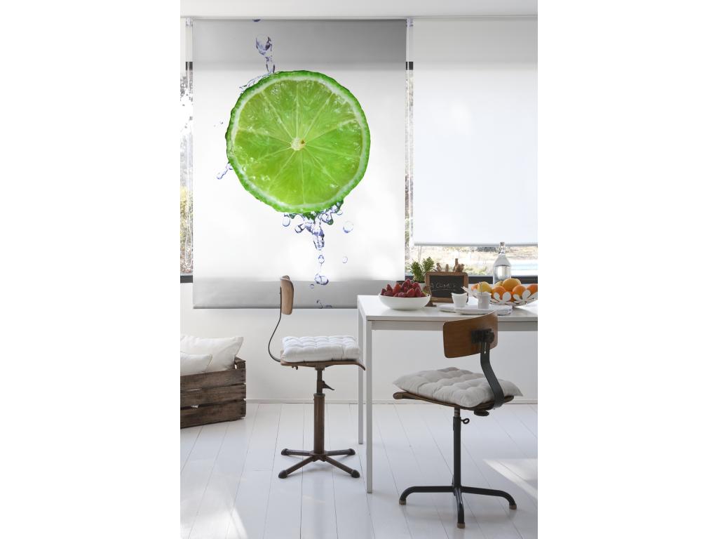 Casaplu | Estores Personalizados de COCINA | 110 x 255 cm (Ancho por Alto) Tamaño de Tela 107 x 250 cm | Modelo C-1011 Color Unico