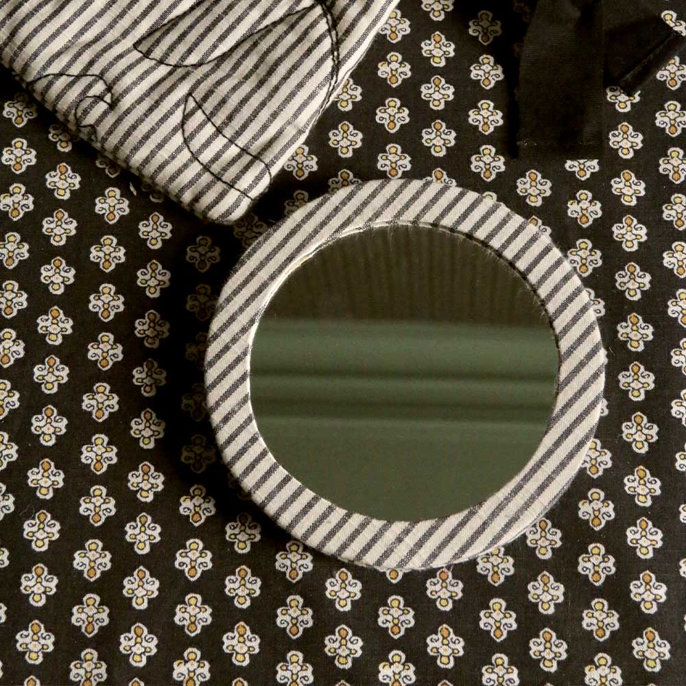 Suranné - Miroir Pochette - Noir Rayures