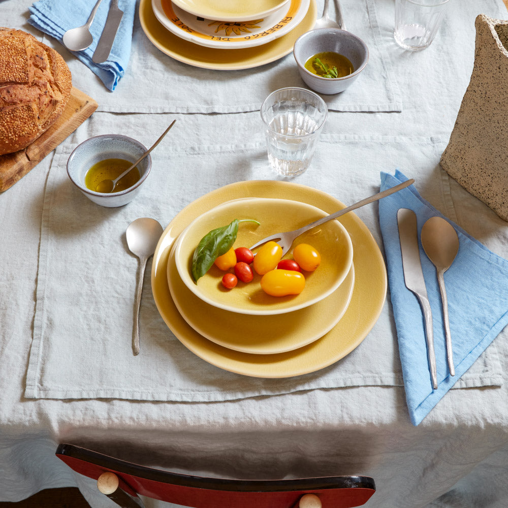 Set de table en lin lavé - Gris Vésuve