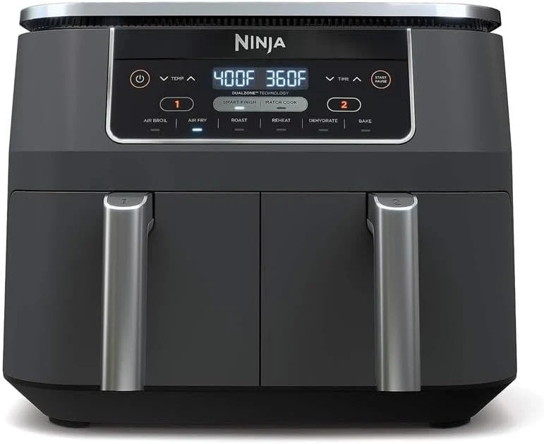 Ninja Foodi 6-in-1 FlexBasket Air Fryer with 7 QT MegaZone Basket Divider for Large Proteins