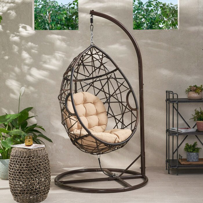 Robert Wicker Tear Drop Hanging Swing Chair