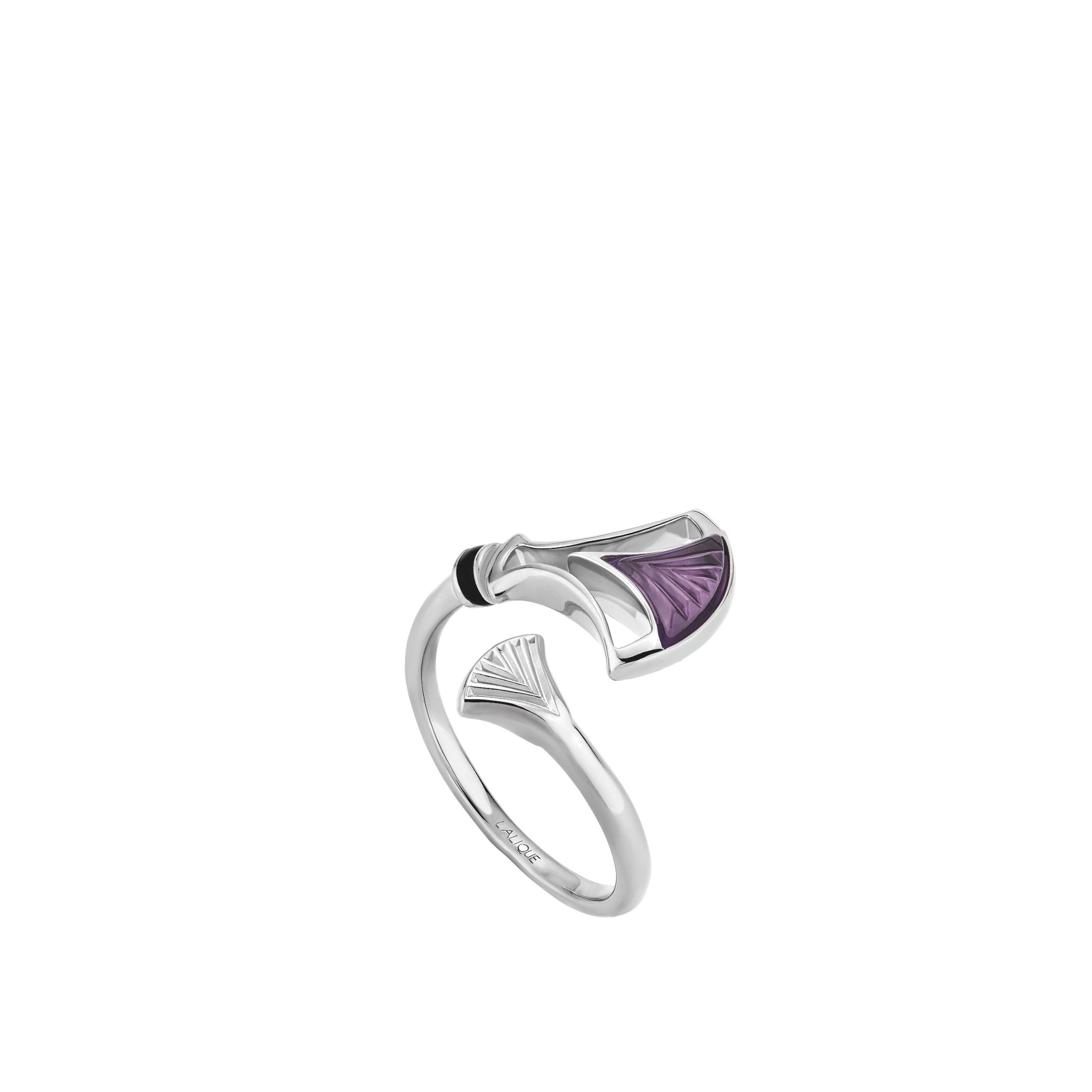 BAGUE LARCADE - CRISTAL VIOLET CRÉPUSCULE, ARGENT