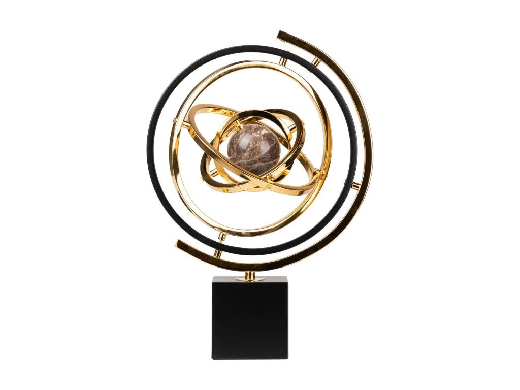 Figura Decoracion Metal Cristal 25x32x45 Cm