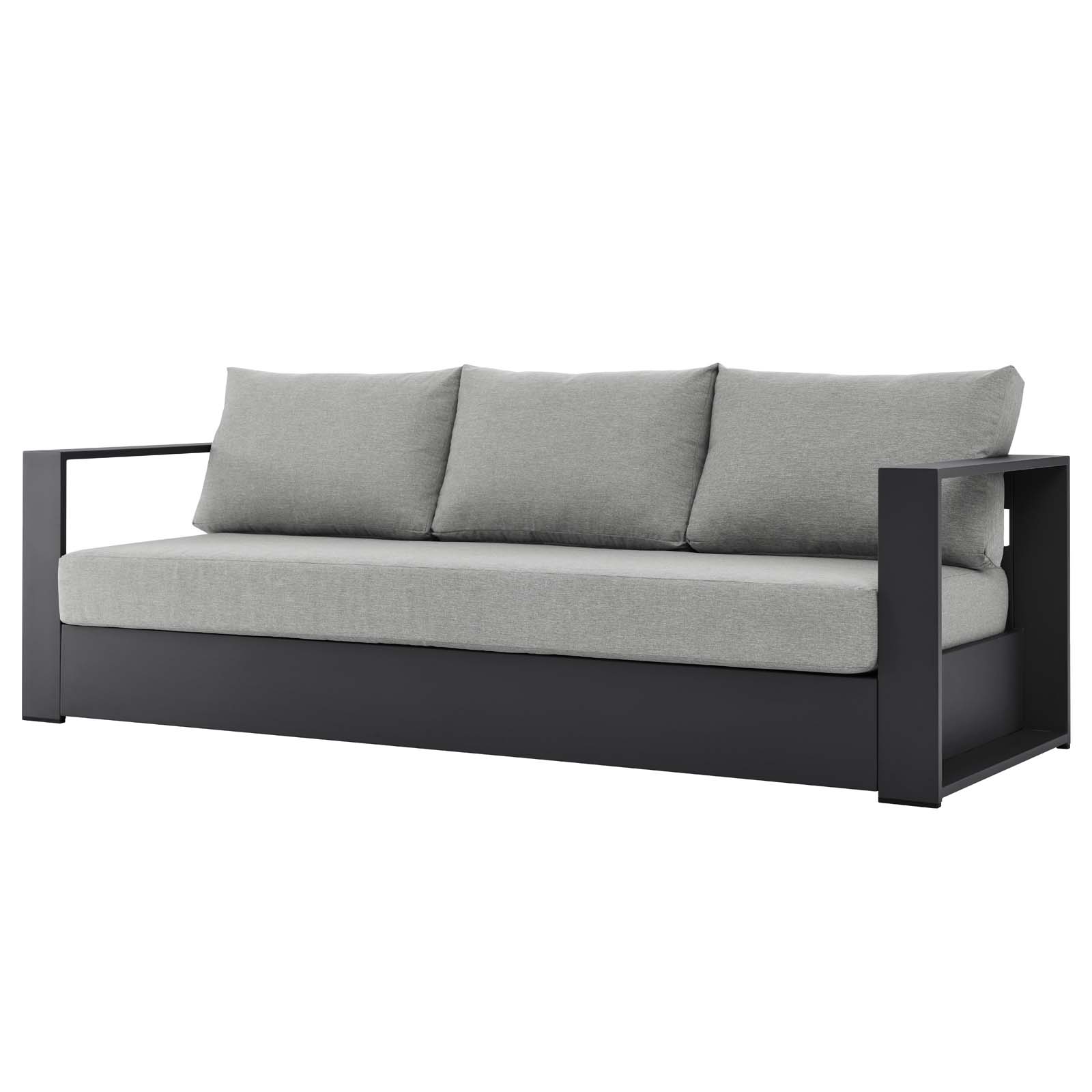 Lounge Sofa Table Set, Grey Gray, Aluminum, Metal, Fabric, Modern Contemporary, Outdoor Patio Balcony Cafe Bistro Garden Furniture Hotel Hospitality - Image 18