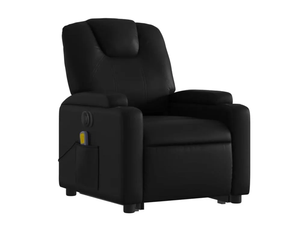 Sillón de masaje elevable eléctrico en cuero sintético negro. zbc2974790