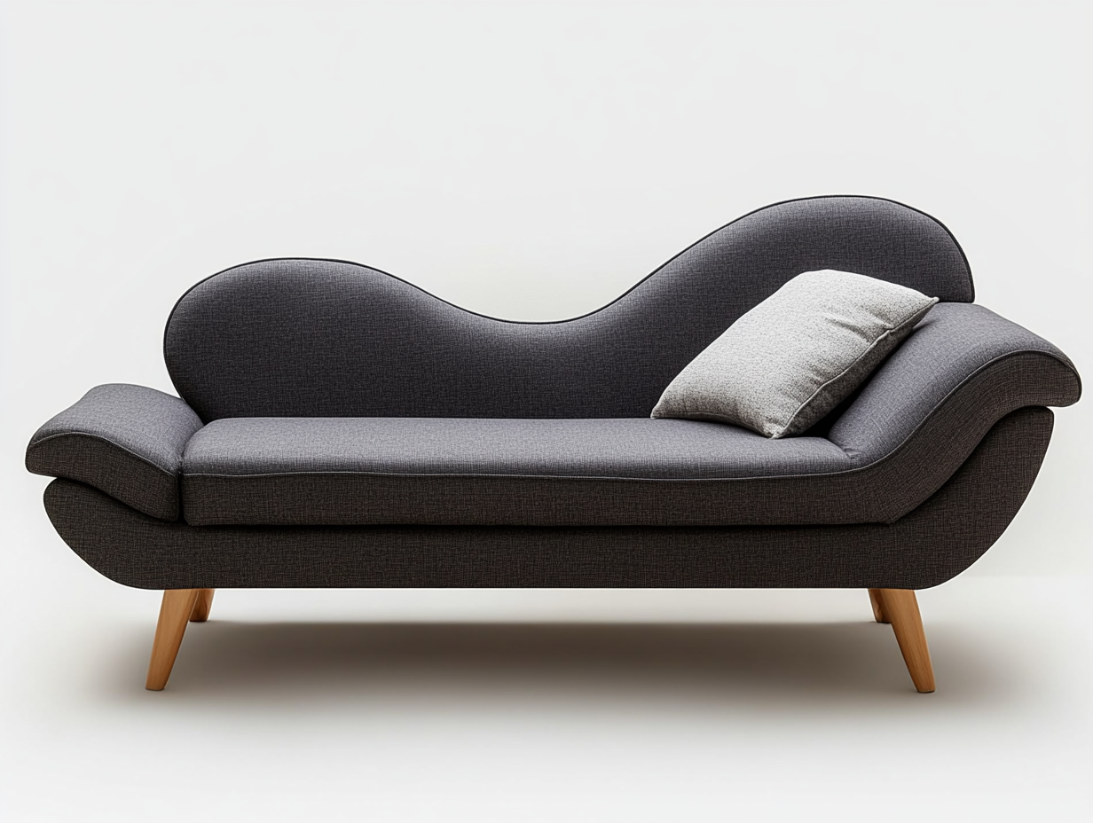 Diván decorativo de diseño curvo para espacios modernos y elegantes