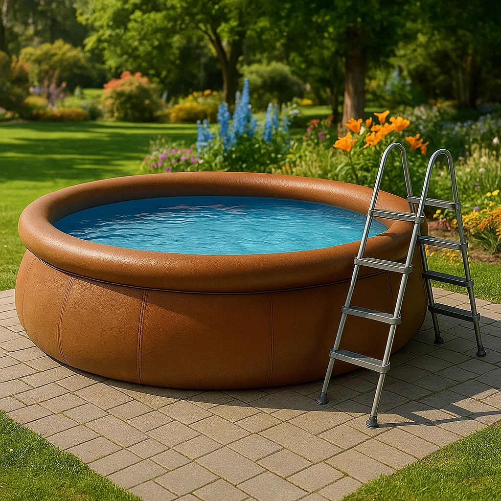 Piscina desmontable 396x100 cm con depuradora color marrón qxMOdmLy33LK
