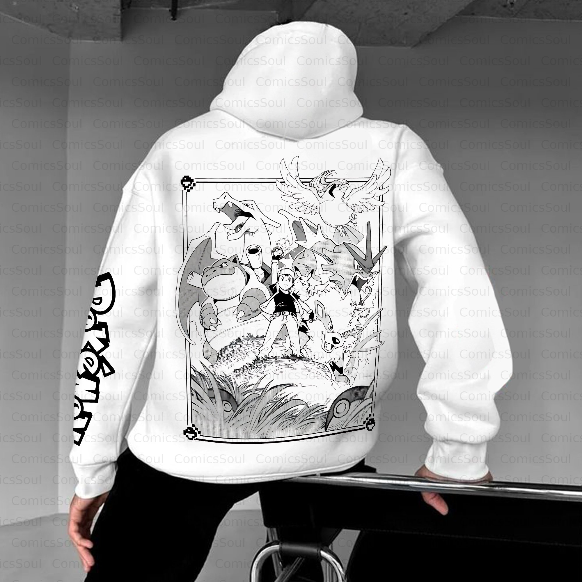 Unisex Anime Inspired Vintage Plush Hoodie