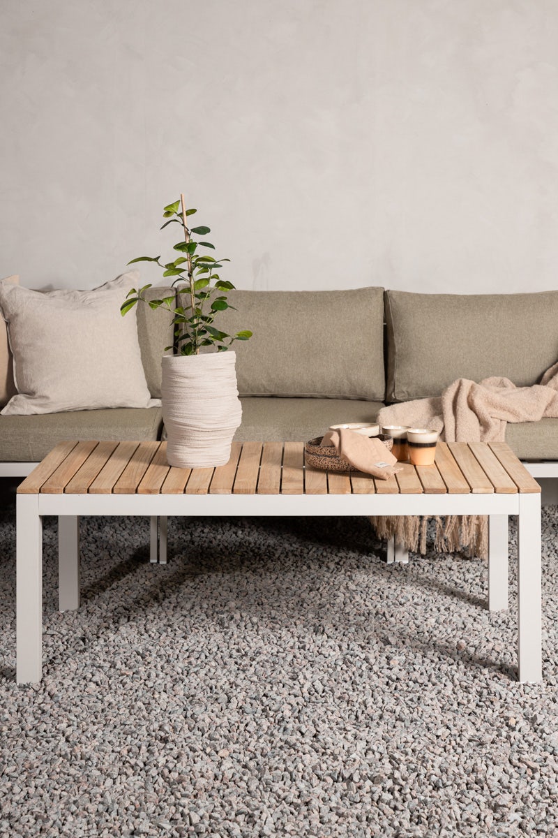 Nest outdoor Milena aluminium tuin salontafel beige - 120 x 70 cm