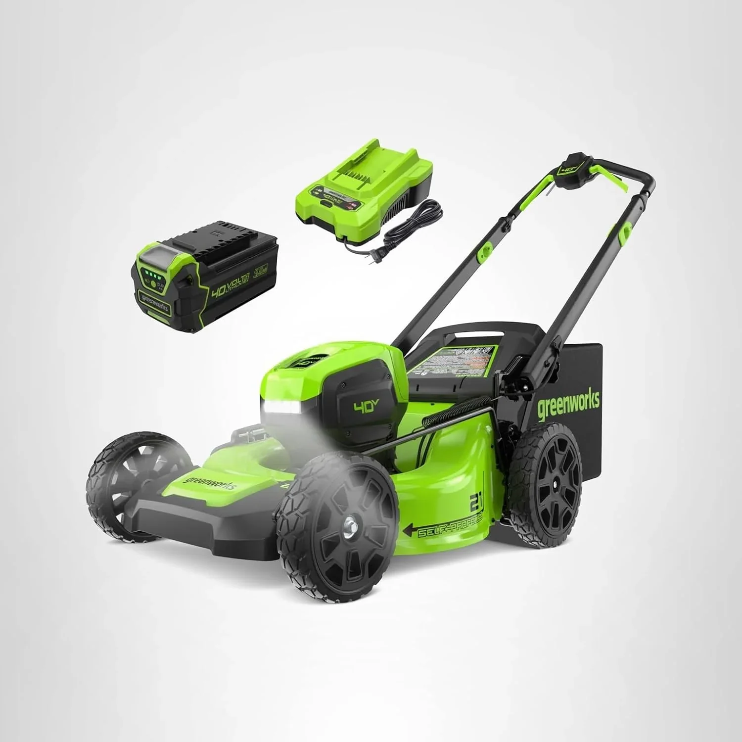 Greenworks 40V 16" Cordless Lawn Mower Ultra-Light Push Mower 4.0Ah Battery Charger