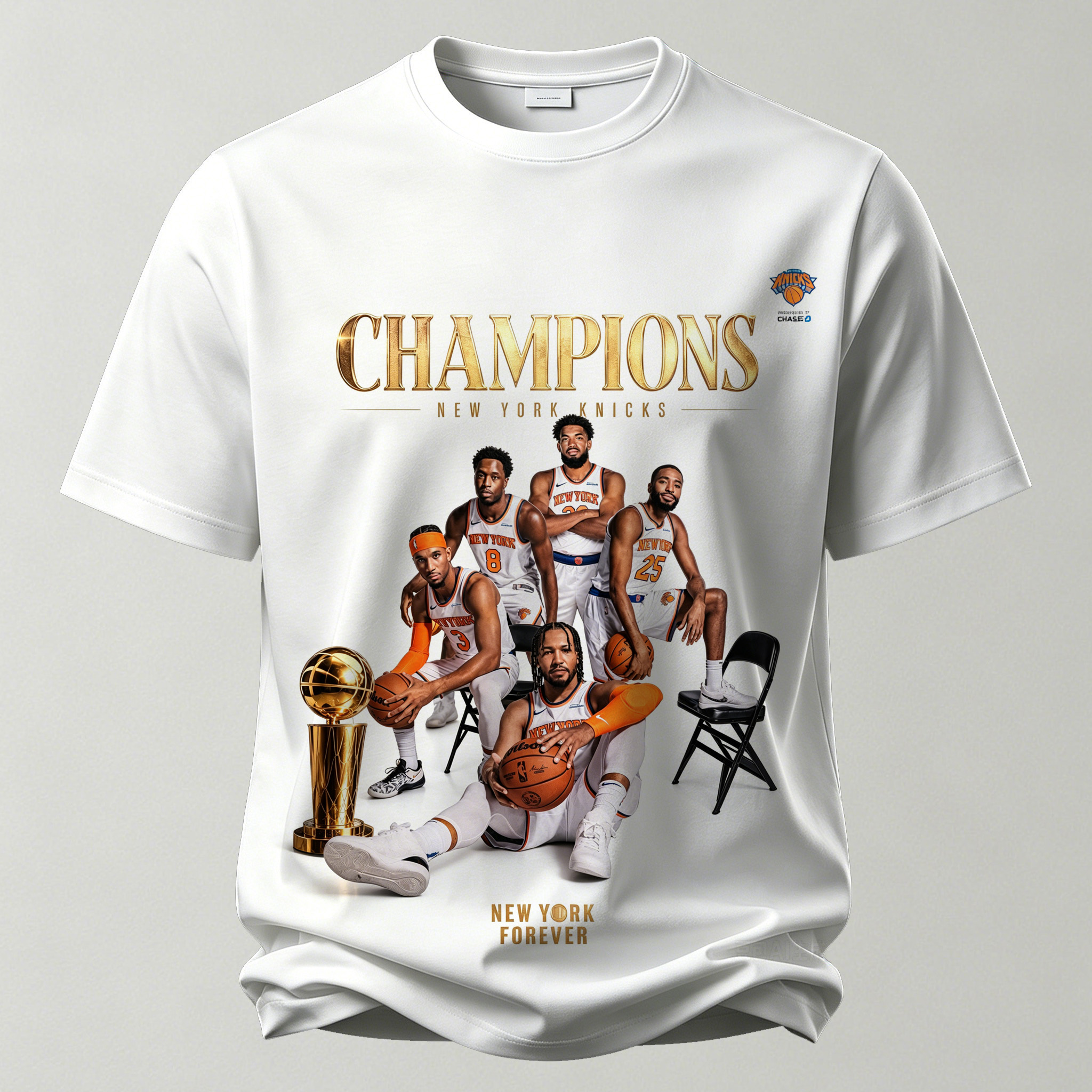 New York Knicks Champions Printed Unisex Oversized T-shirt