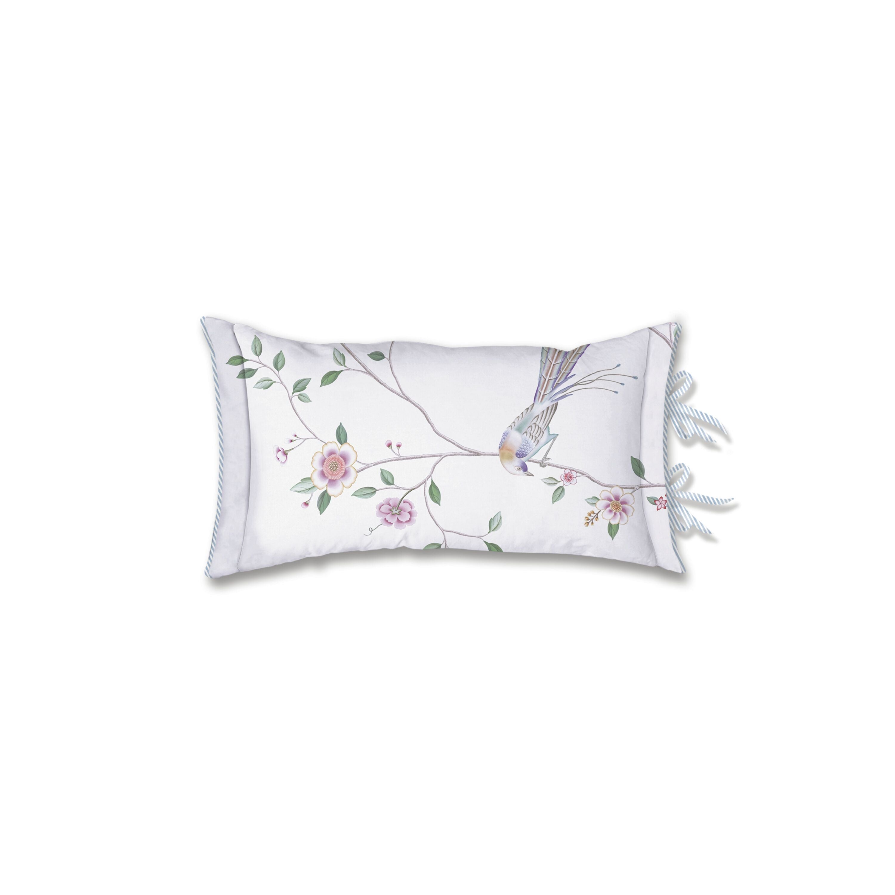 Pip Studio Bamboo Blossom Sierkussen 35 x 60 cm - Wit