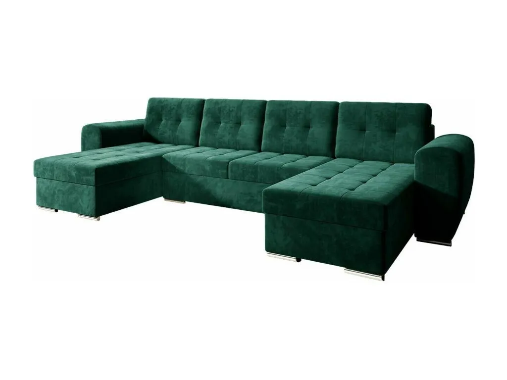 Sofá rinconero Vivircalido 117 Verde Función de descanso Caja de ropa de cama 326x157x97cm xwjw40565