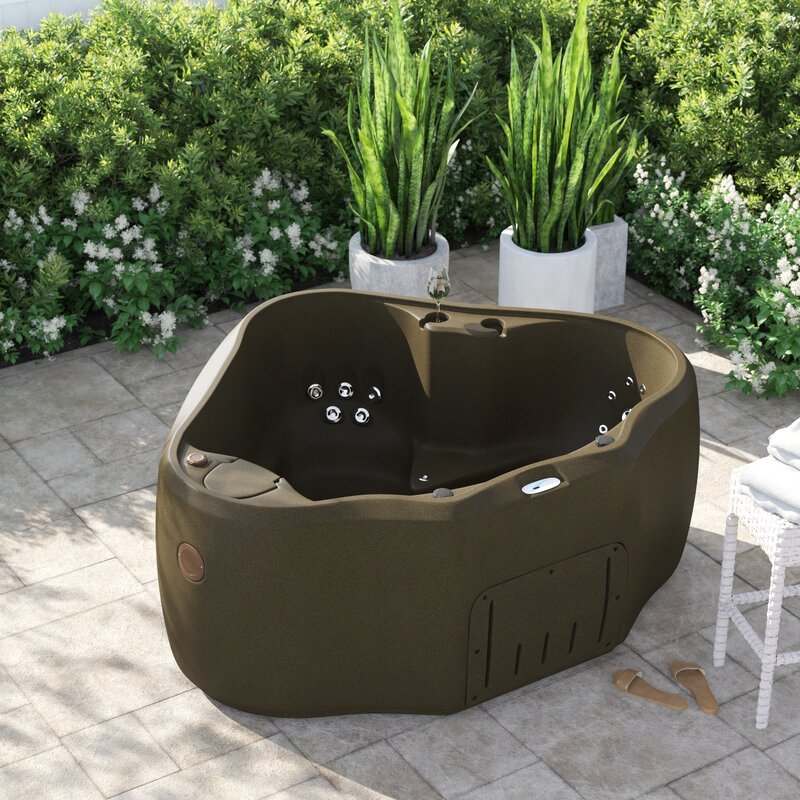 Aquarest Spas, Powered By Jacuzzi Pumps 2 - Person 2 - Jet Oval Plug And Play Hot Tub with Ozonator