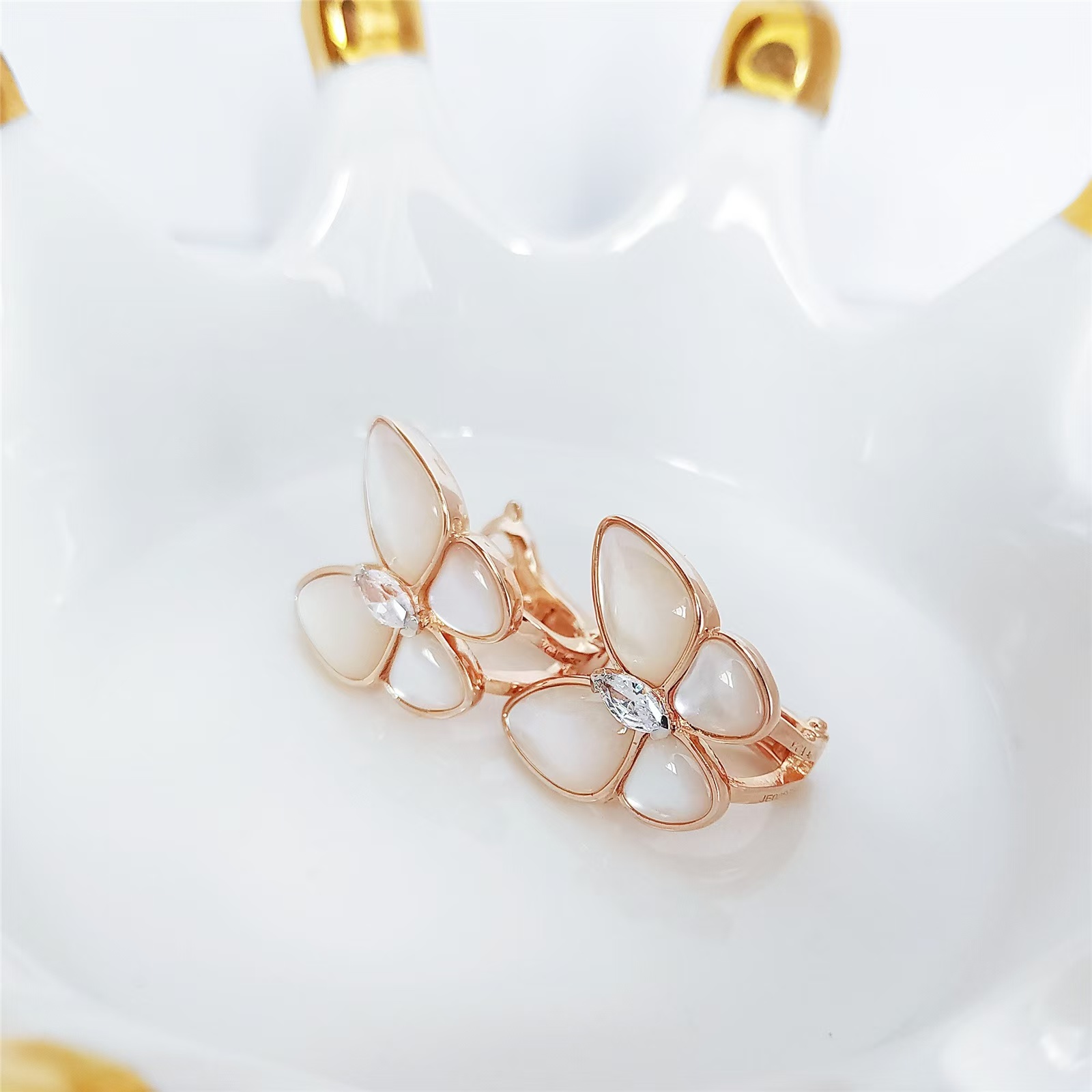 VCA Two Butterfly Earrings - Original Replica Club