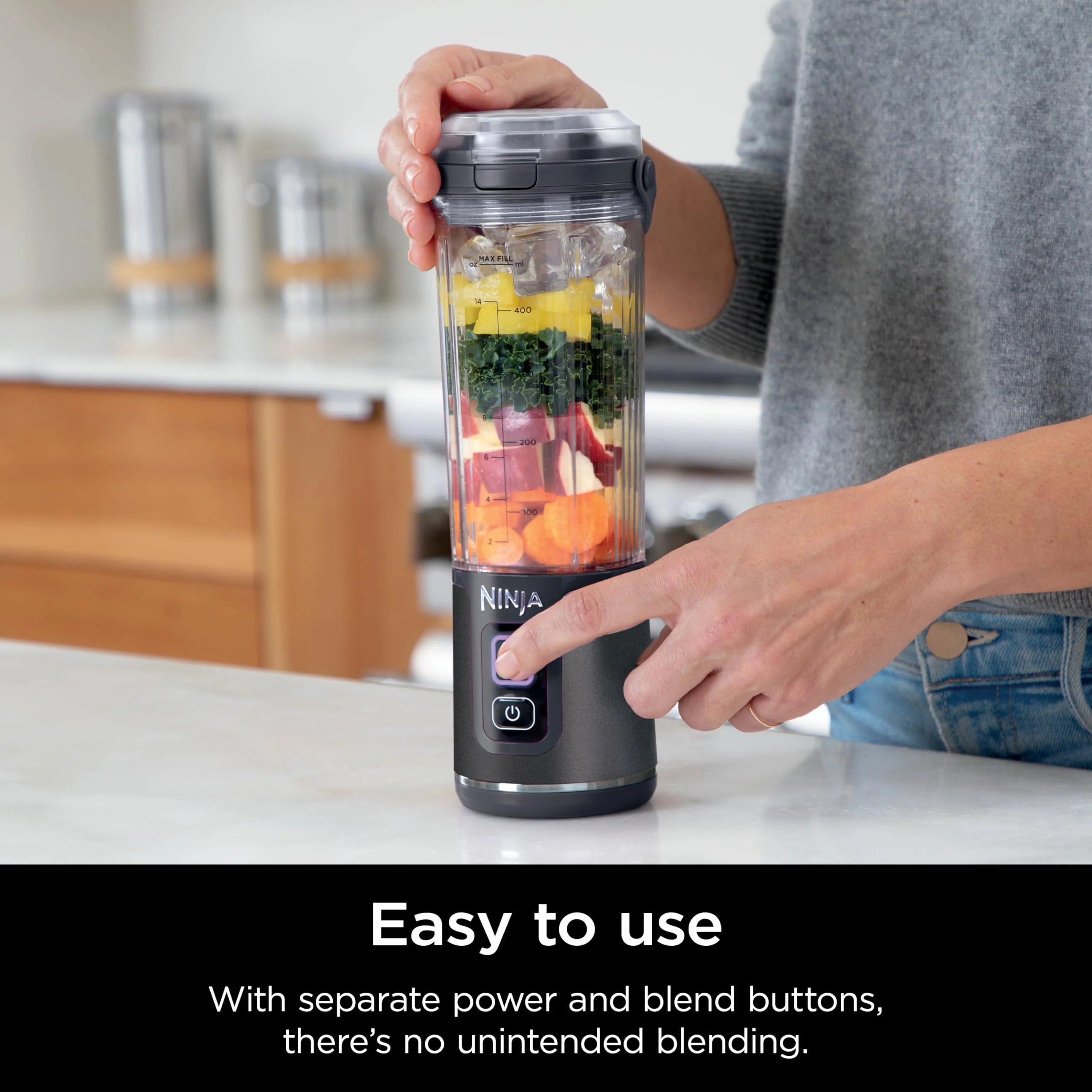 Ninja Blast Portable Blender, Cordless, 18oz. Vessel, Personal Blender for Shakes & Smoothies, BPA Free, Leakproof Lid & Sip Spout, USB-C Rechargeable, Dishwasher Safe Parts, Metallic Purple, - Image 66