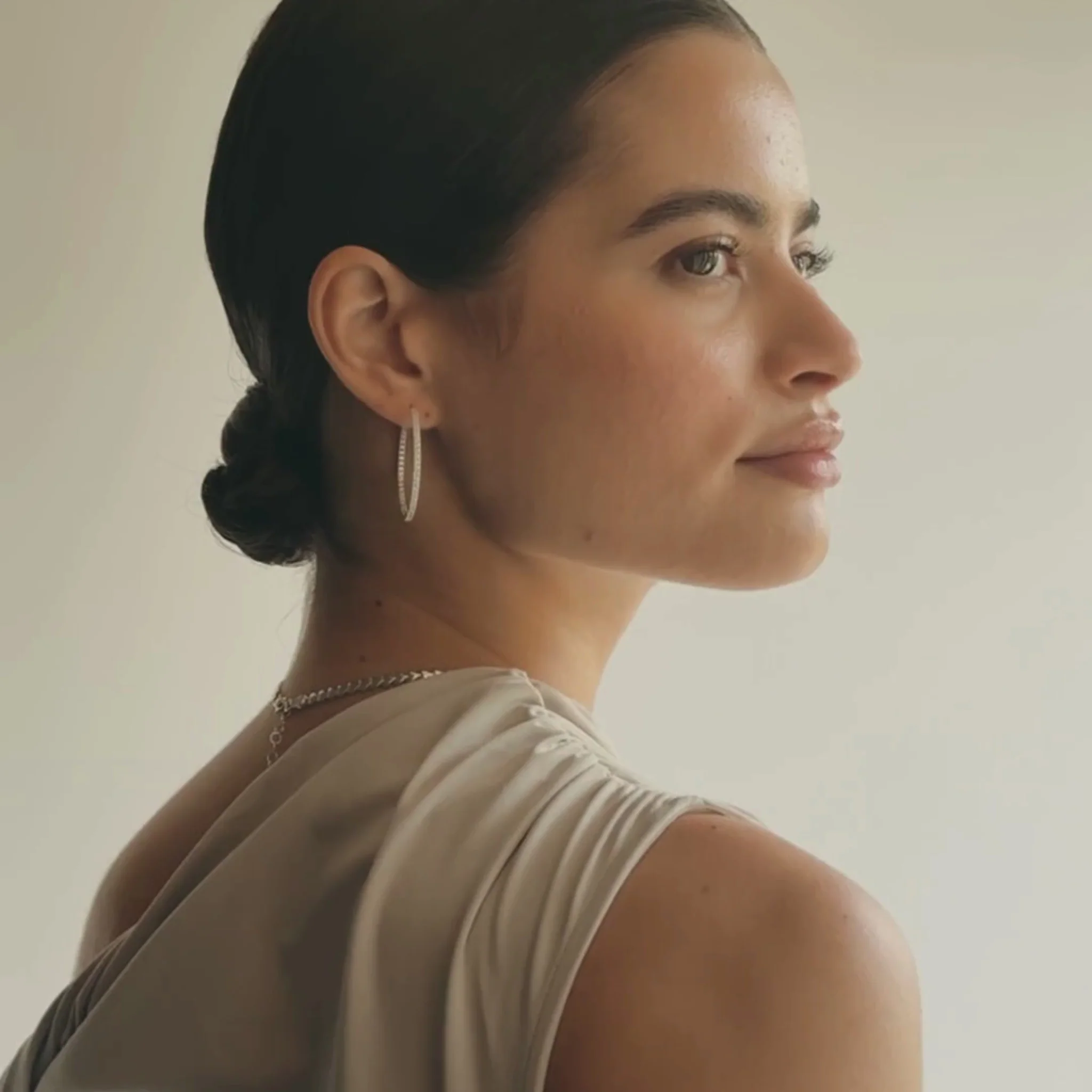 Large Pavé Hoop Earrings