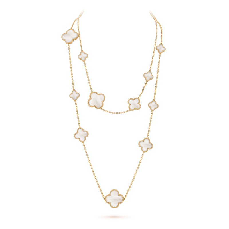 Replicate Magic Alhambra long necklace, 16 motifs(1:1 replica) - Original Replica Club