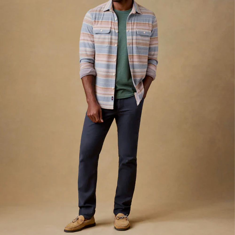 Faherty - Pantalon Stretch Terry - Marine