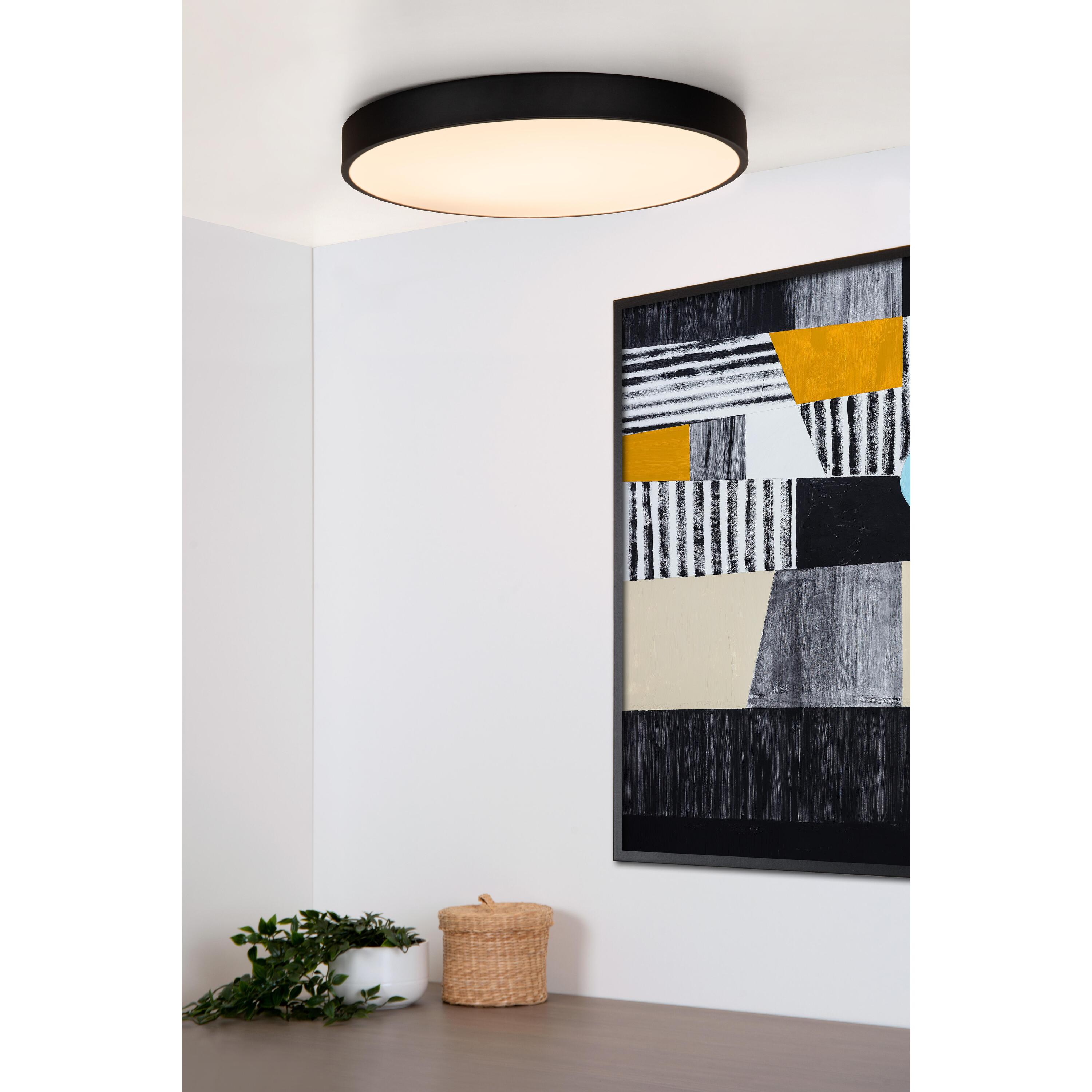 Unar plafondlamp LED Ø80 zwart