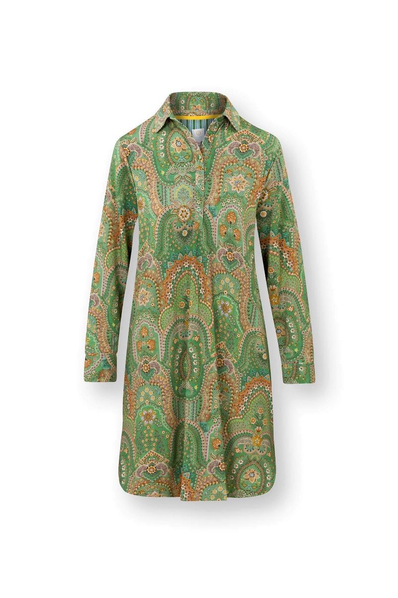 Daaltje Long Sleeve Nightdress Jabali Green