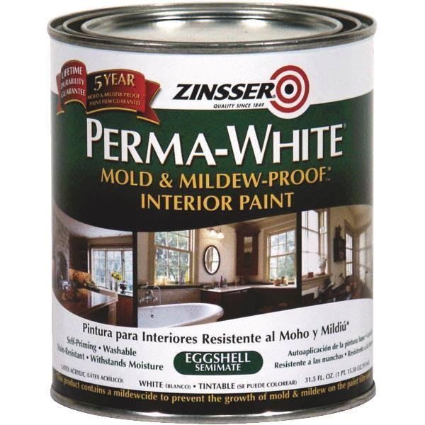 Zinsser Perma White Interior Bath Paint - 1 qt can(White Eggshell White/1 Qt)